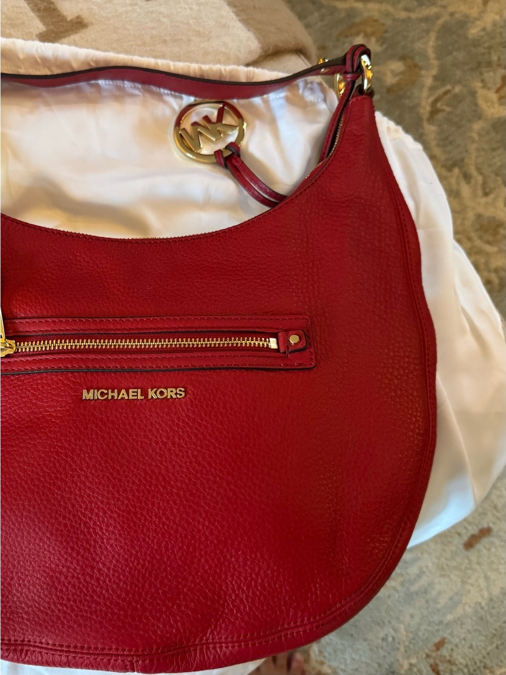 Michael Kors Pebbles Leather in Rich Red and Dust Bag!!